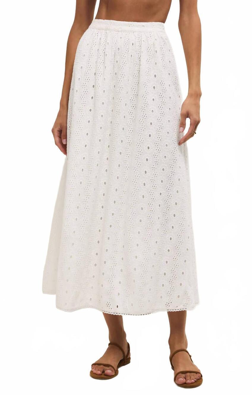 NEW Z SUPPLY bria eyelet skirt in white